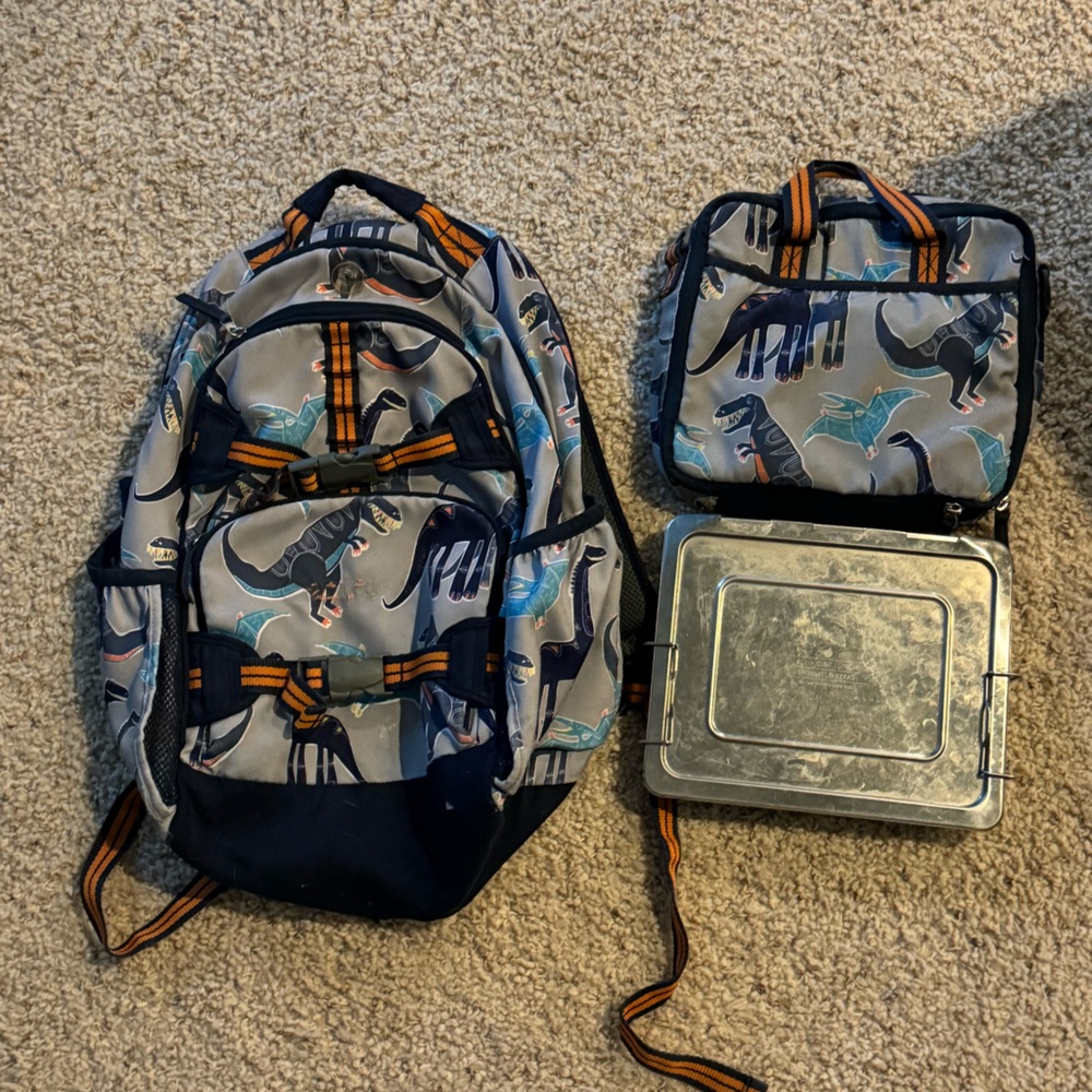 Pottery Barn backpack and all in one lunchbox